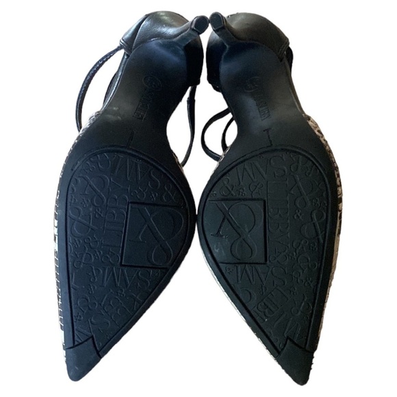 Sam & Libby Black & Taupe Snakeskin Heels- size 8.5 - Picture 6 of 7